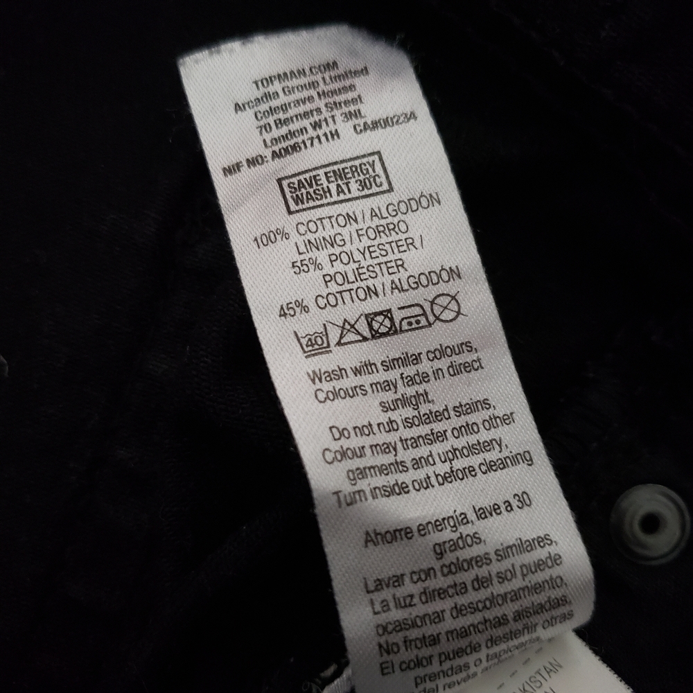TOPMAN black regular slim jeans 30 x 30 - Picture 7 of 7